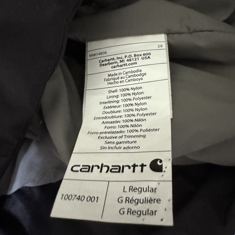 Carhartt Black Quilted Insulated Work Vest - Picture 3 of 9